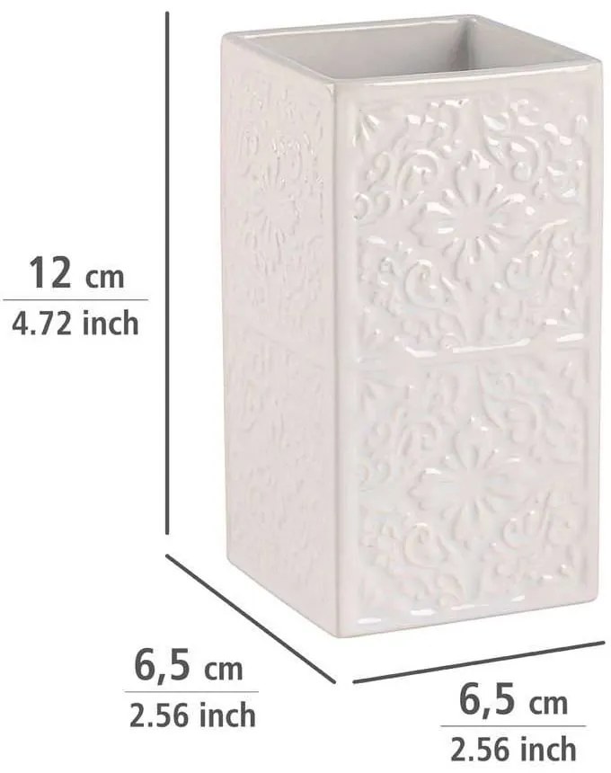 Set de accesorii de baie alb din ceramică Cordoba – Wenko