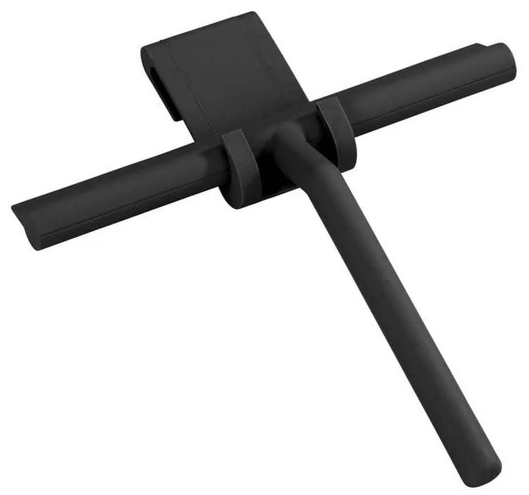 Set de accesorii de baie negru suspendat/autoadeziv din metal Classic – Wenko