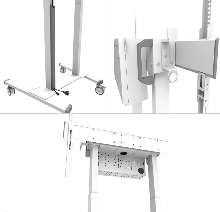 Stand podea mobil NM 55"-100" 110kg alb