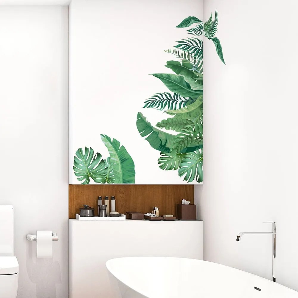 Autocolant de perete 60x90 cm Tropical Leaves – Ambiance