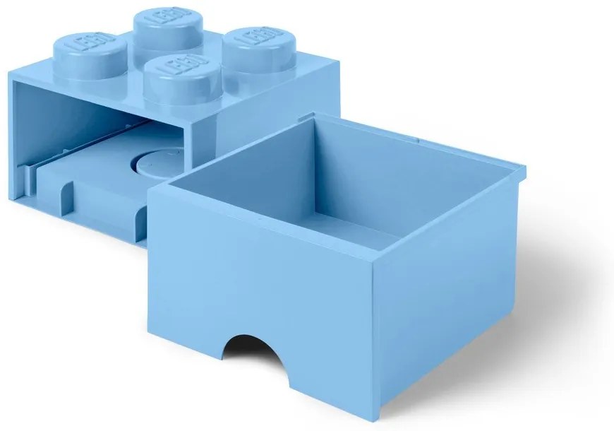 Cutie pătrată pentru depozitare LEGO®, albastru deschis