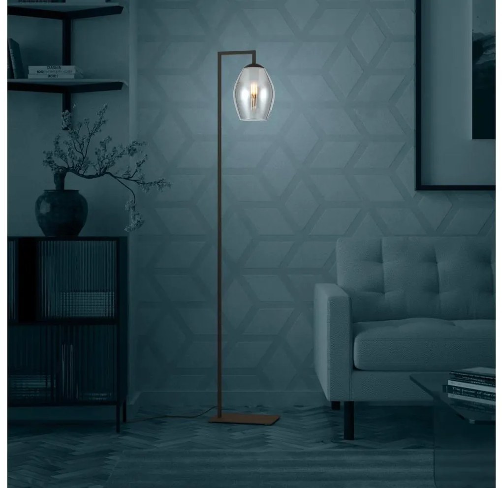 Lampadar Eglo 390256 ESTANYS 1xE27/40W/230V fumuriu