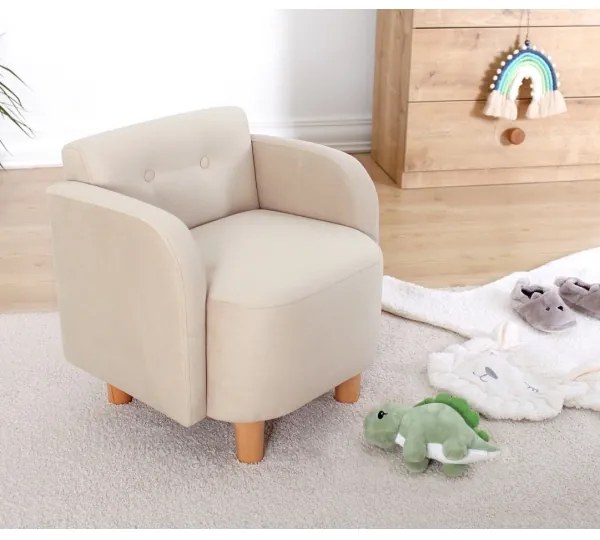 Fotoliu DORY pentru copii, crem
