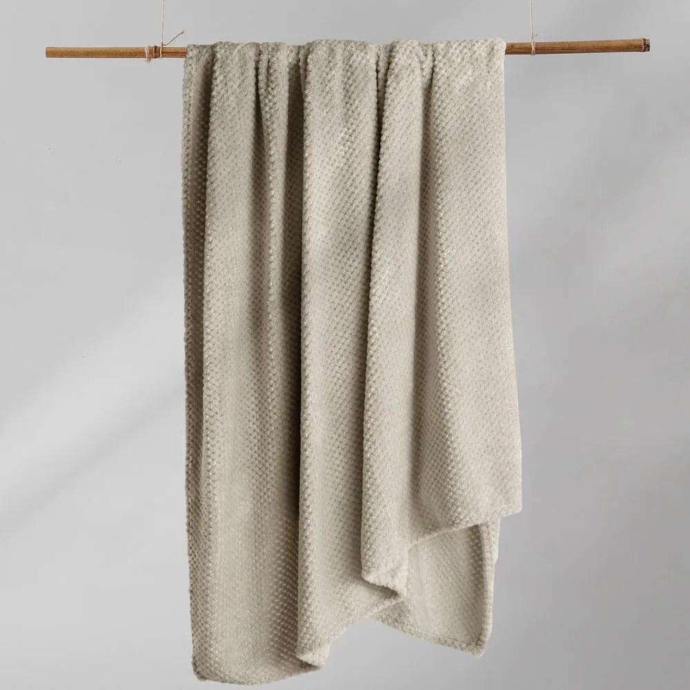 Pătură din microfibră DecoKing Henry, 170 x 210 cm, maro deschis