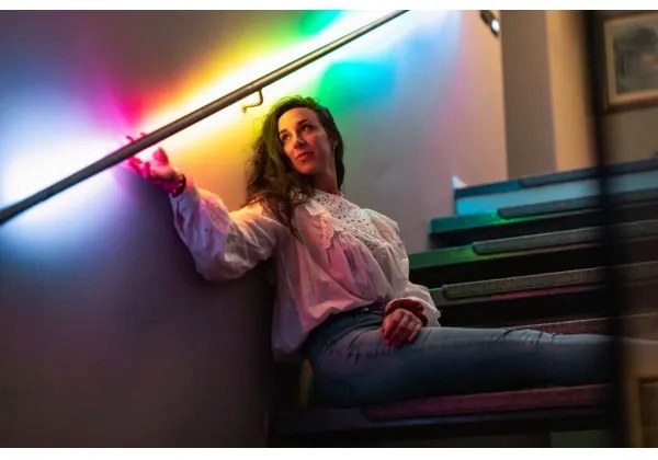 Bandă LED RGB de extensie LINE 100xLED 1,5m Wi-Fi Twinkly TWL100ADP-W