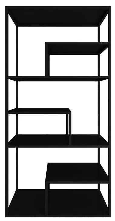Bibliotecă metalică Canett Lite, înălțime 188 cm, negru