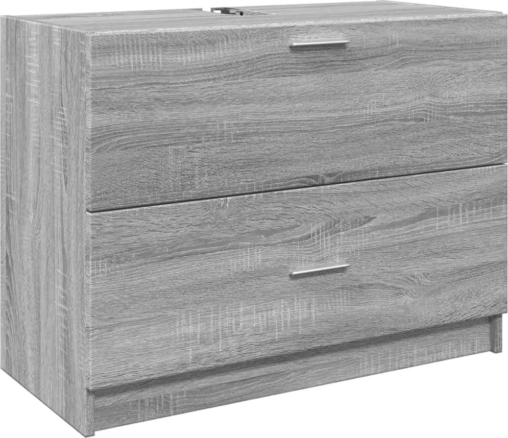 vidaXL Dulap de chiuvetă, gri sonoma, 78x37x59 cm, lemn prelucrat