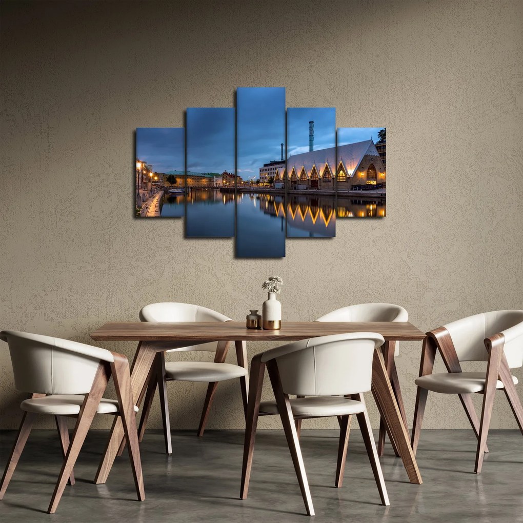 Tablou cu canalul - Göteborg (150x105 cm)