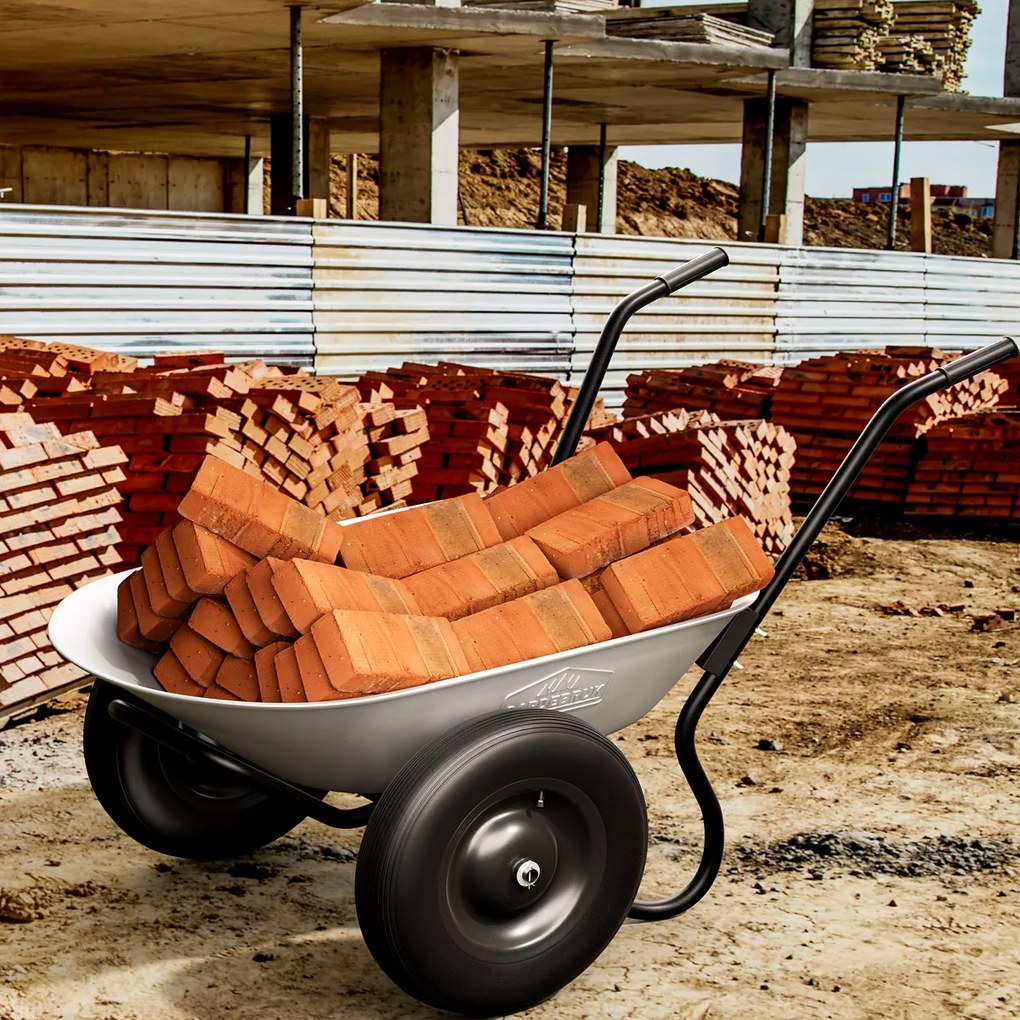 Deuba Roabă de grădină 100 l - stríbrný