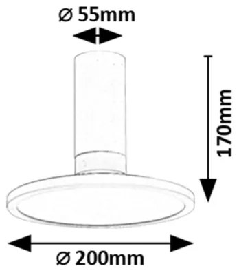 Rabalux 71328 - Plafonieră LED OVIDIA, 20W, 230V, 3000K, albă
