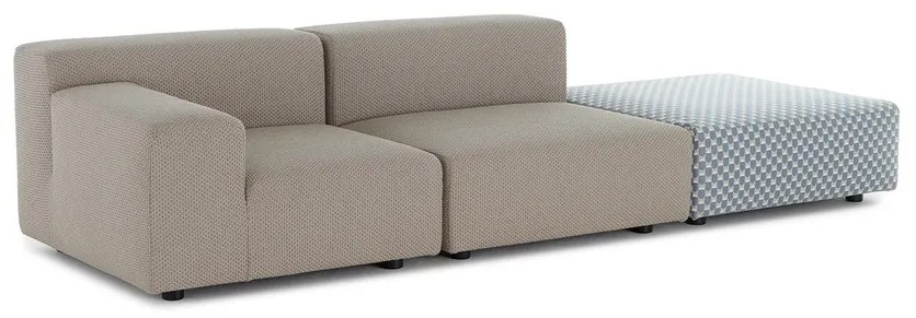 Canapea de grădină de design Kartell Liberty cu puf OBI CHECK — stil și confort pe terasa ta Culoare: bej cu albastru