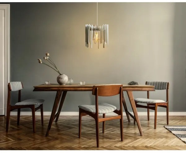 Lustră pe cablu 1xE27/60W/230V alb d. 23 cm