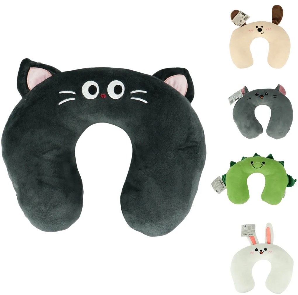 Perna de calatorie TRAVEL FRIENDS 33x25 cm plusata - mai multe culori Culoare: Alb