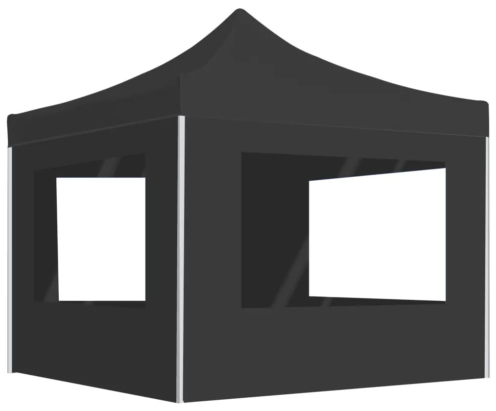 vidaXL Cort de petrecere pliabil cu pereți, antracit, 3x3 m, aluminiu