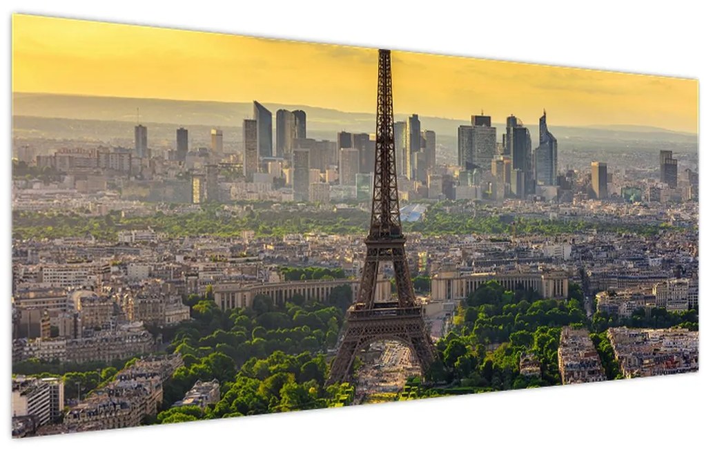 Tablou - Panorama Parisului (120x50 cm)