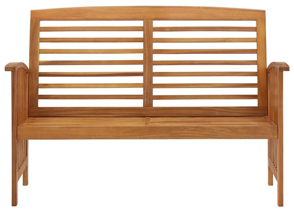 Banca de gradina, 119 cm, lemn masiv de acacia 1, Maro, 1