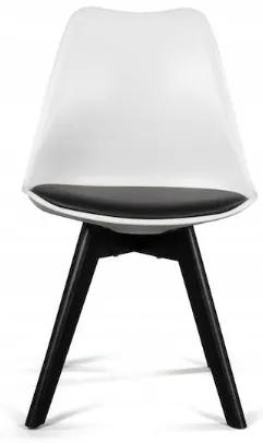 Scaune de sufragerie 4buc alb-negru stil scandinav Dark-Basic