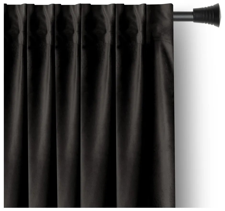 Draperie neagră dimout (semi-opacă) din catifea 140x270 cm – Restilo