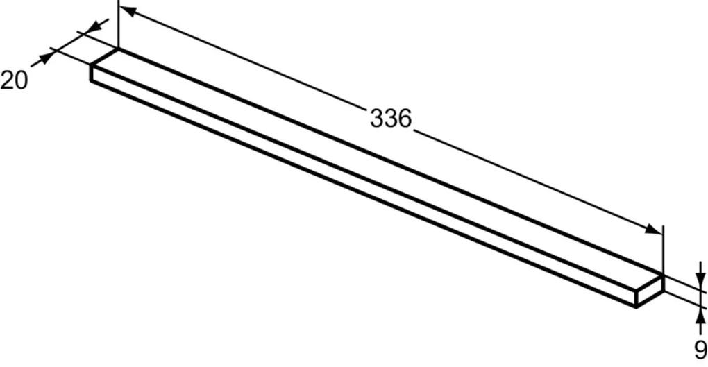 Set dulap baie suspendat gri Ideal Standard i.Life S cu lavoar inclus 61 cm alb si maner crom