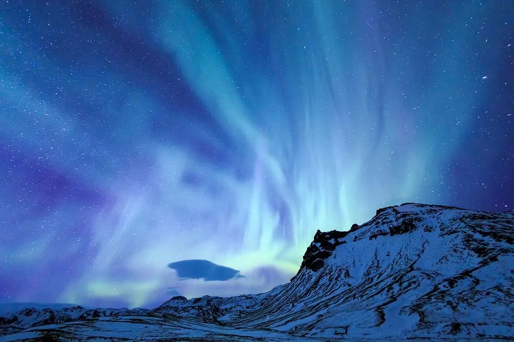 Fototapet autoadeziv aurora boreală nordică