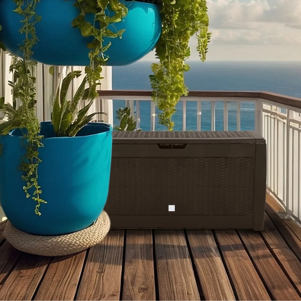 Cutie de depozitare RATO, 310L, 119x48x60cm, maro Prosperplast