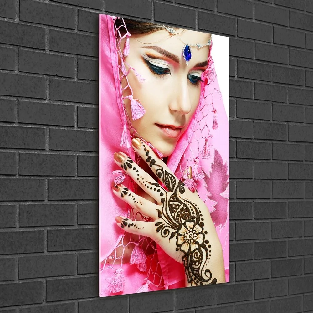 Tablou pe acril Femeie indiană
