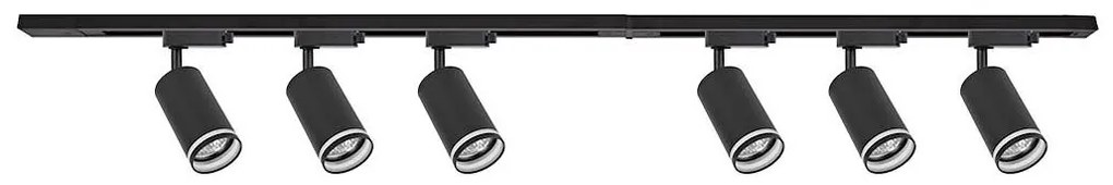 Spot pe șină PIPE 6xGU10/10W/230V, negru