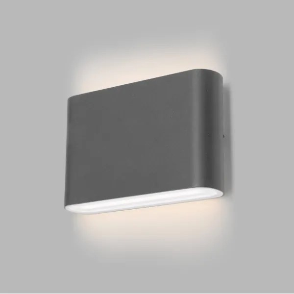 LED2 - Aplica de perete LED exterior FLAT 2xLED/3W/230V IP65 negru