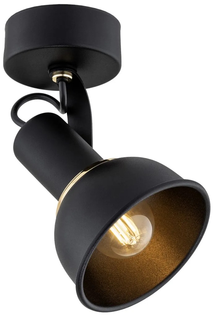 Spot aplicat directionabil modern Twist negru