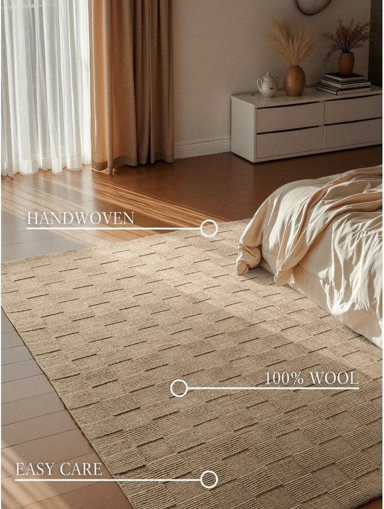 Covor maro țesut manual din lână 120x170 cm Scala – Villeroy&Boch