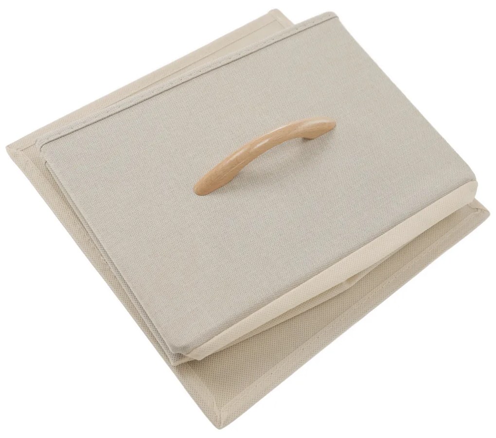 Comodă cu sertare din material textil HAZEL TIP 2,maro, M