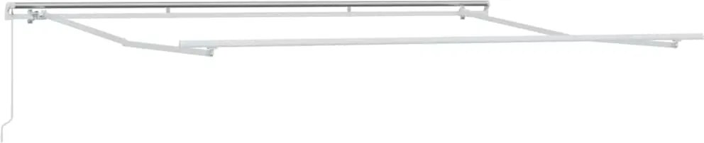 vidaXL Cadru de copertină Manual Alb 400 × 300 cm Aluminiu