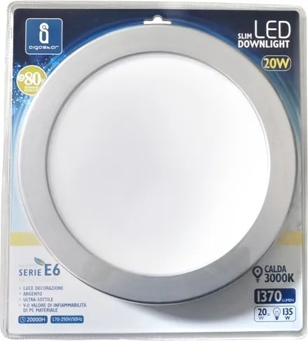 Corp de iluminat LED încastrat Aigostar ULTRATHIN LED/20W/230V 3000K crom mat