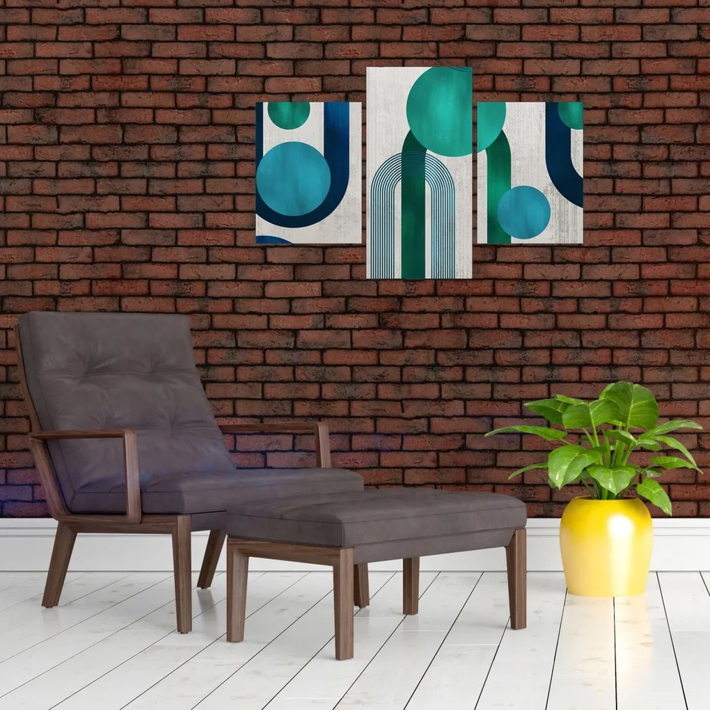 Tablou - Linii și forme circulare (90x60 cm)