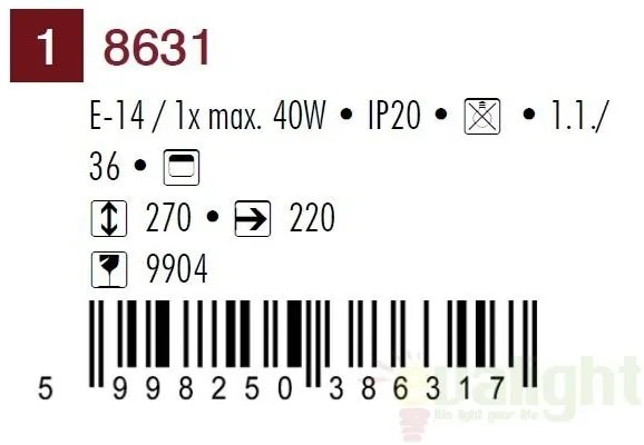 Aplica de perete Annabella 8631 RX