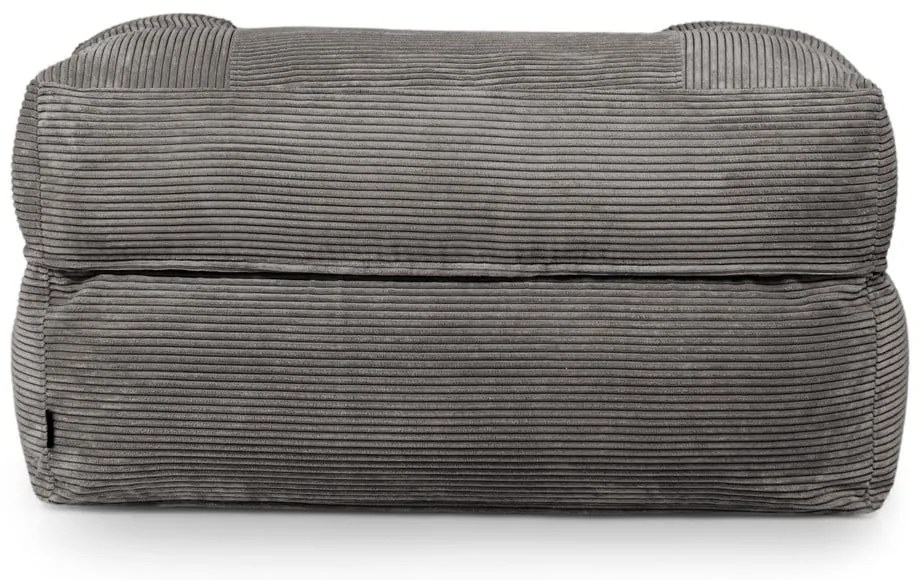 Fotoliu bean bag verde cu tapițerie din catifea reiată MooG – SLOWDOWN