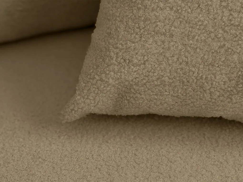 Canapea extensibila de colt SMART BOUCLE, bej inchis, reversibila, 232x143 cm