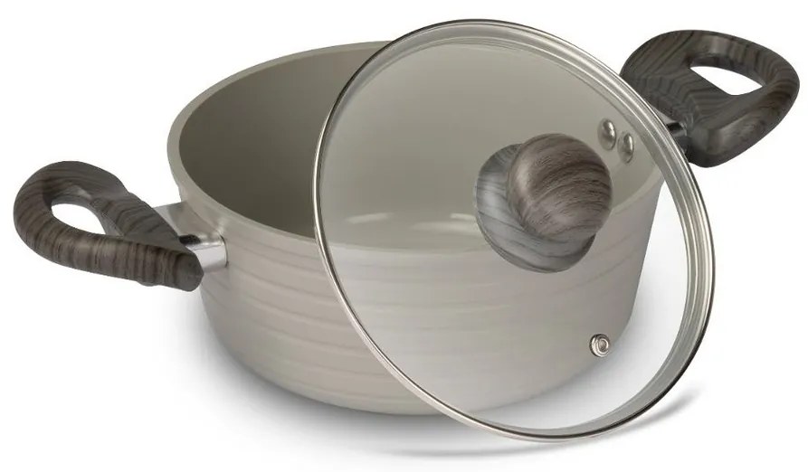 Lamart LT1267 cratiță cu capac Stripe, diametru 20cm