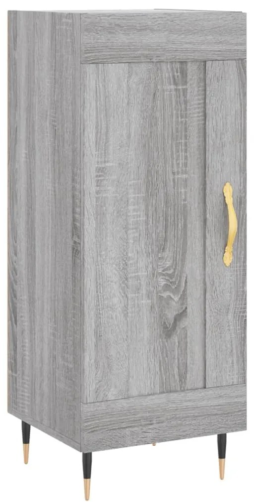 vidaXL Servantă, gri sonoma, 34,5x34x90 cm, lemn compozit