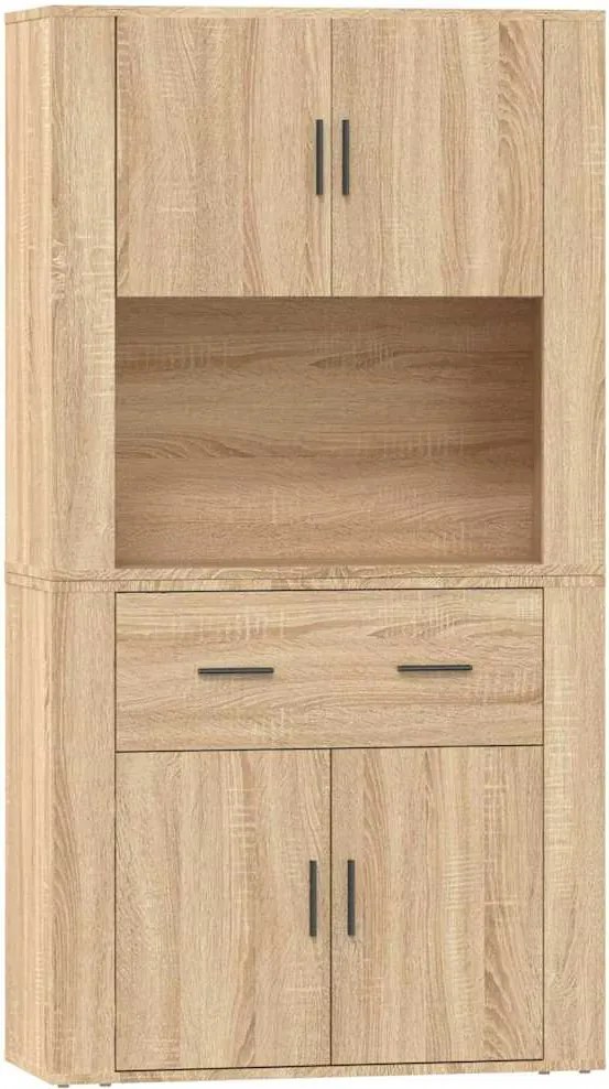 vidaXL Dulap înalt, stejar sonoma, lemn prelucrat
