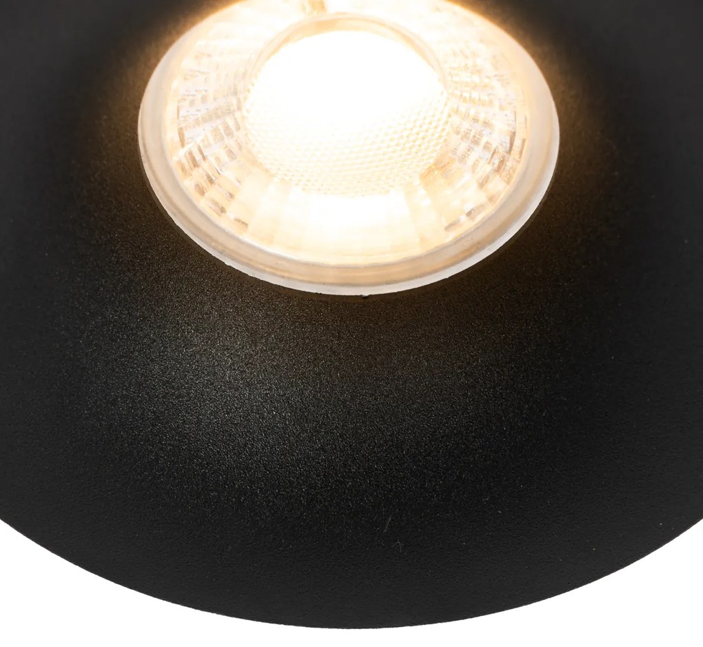 Spot încastrat inteligent negru, incl. Wifi GU10 50mm - Gijs