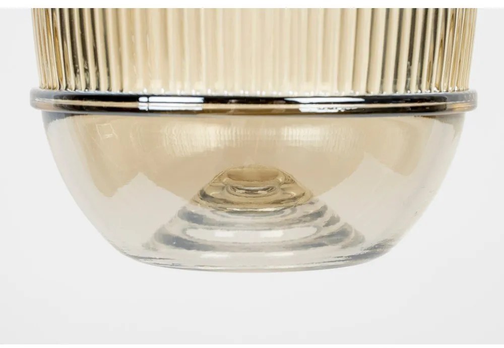 Lustră aurie cu abajur din sticlă ø 12 cm Robin - White Label