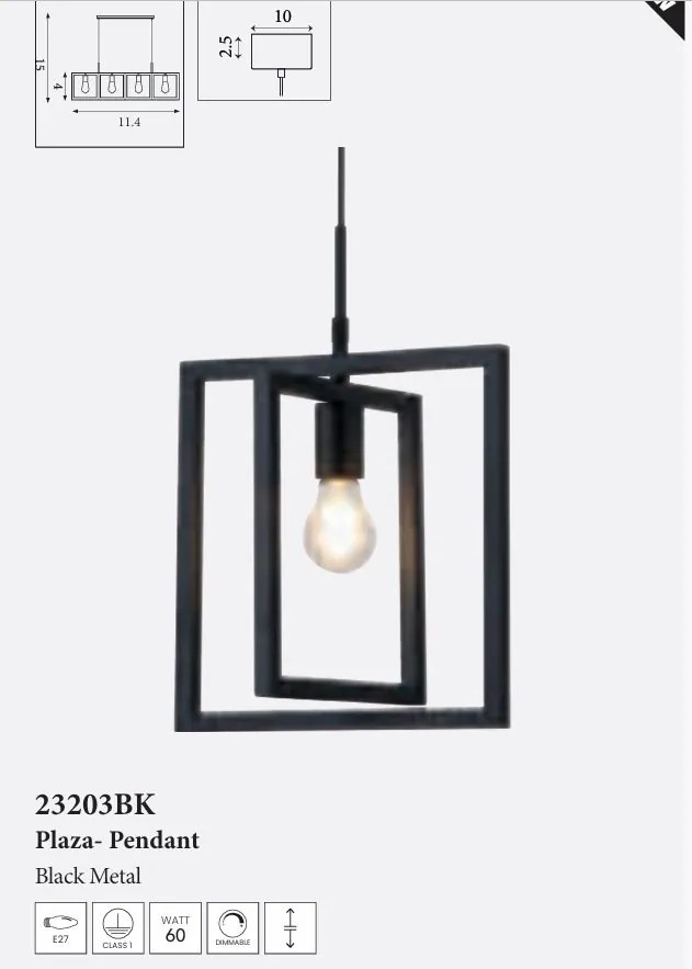 Pendul stil industrial Plaza 1Lt