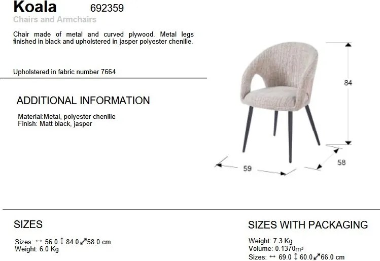 Scaun modern design LUX Koala