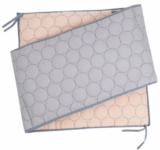 Husă protectie din bumbac pentru pătuț Nattiot Dots, 35 x 190 cm
