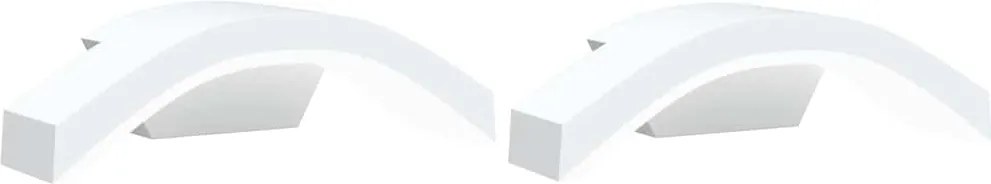 vidaXL Lămpi exterioare de perete cu LED 2 buc. alb, aluminiu turnat