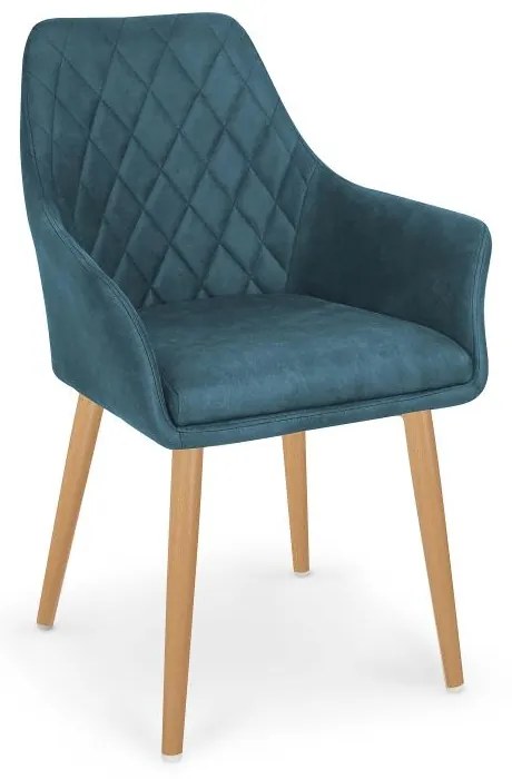 Scaun de bucaterie Ray, albastru/fag