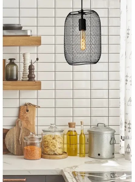 Lustră pe cablu MESH 1xE27/60W/230V neagră Lucide 78392/01/30