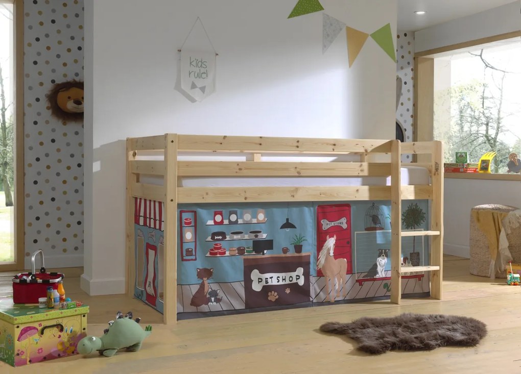 PINO PAT SEMI-INALT și perdea Pet Shop.