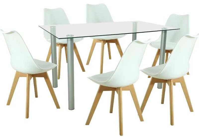 Set de masă Midori 6+1 alb